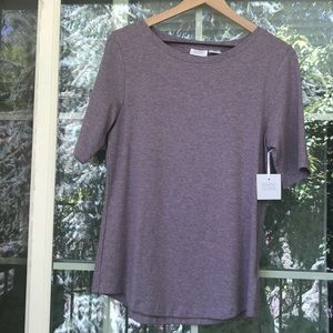 Purple knit T-shirt
